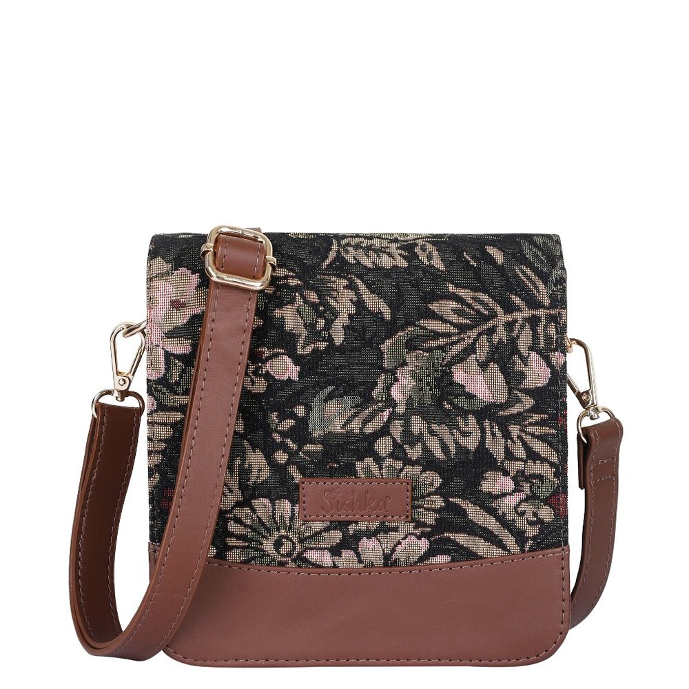 Women’s Tapestry Fabric Crossbody Sling Bag in Vintage Pattern – Messenger Bag